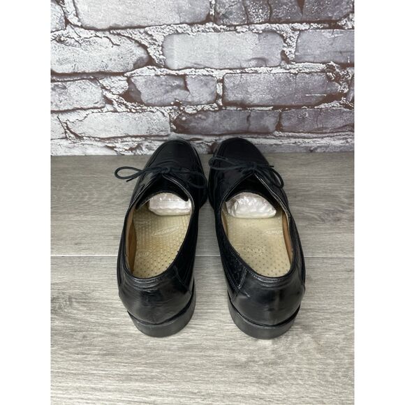 Johnston & Murphy Black Leather Square Toe  Italy Dress Shoes Men Sz 10M US/43EU - Picture 6 of 16